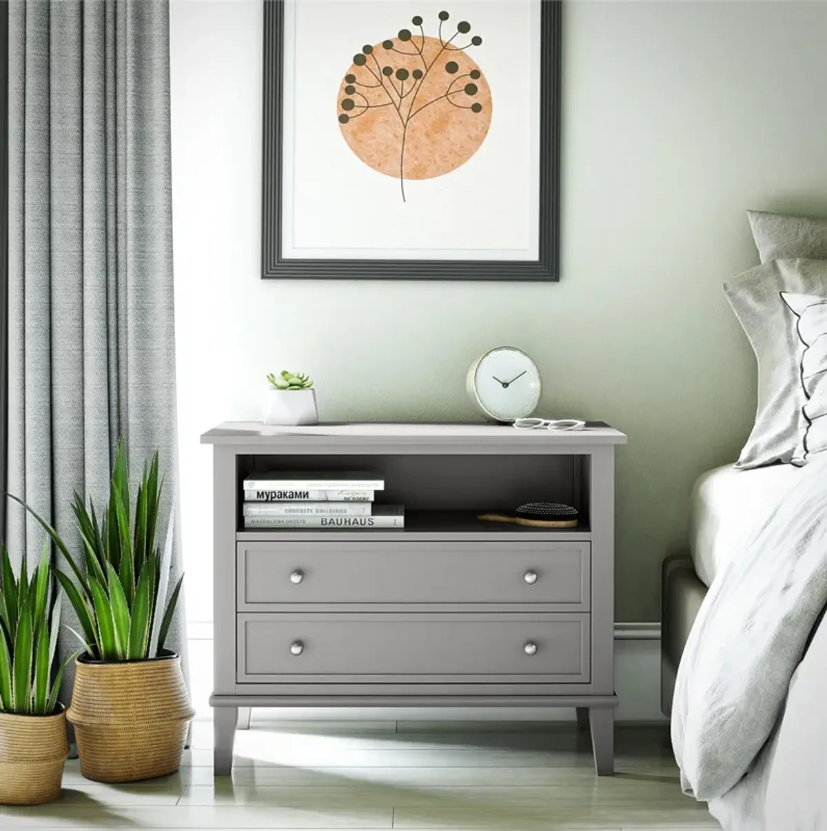 Franklin Wide Nightstand with Drawer