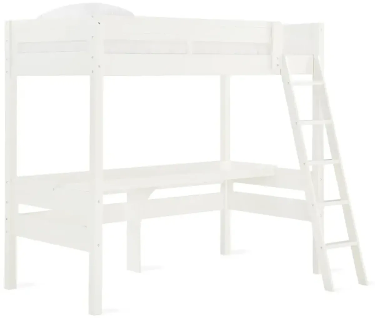 Harlan Twin Size Loft Bed with Desk and Ladder