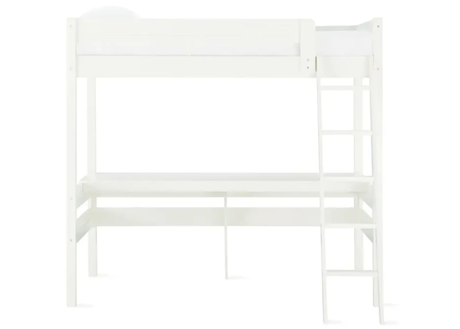 Harlan Twin Size Loft Bed with Desk and Ladder