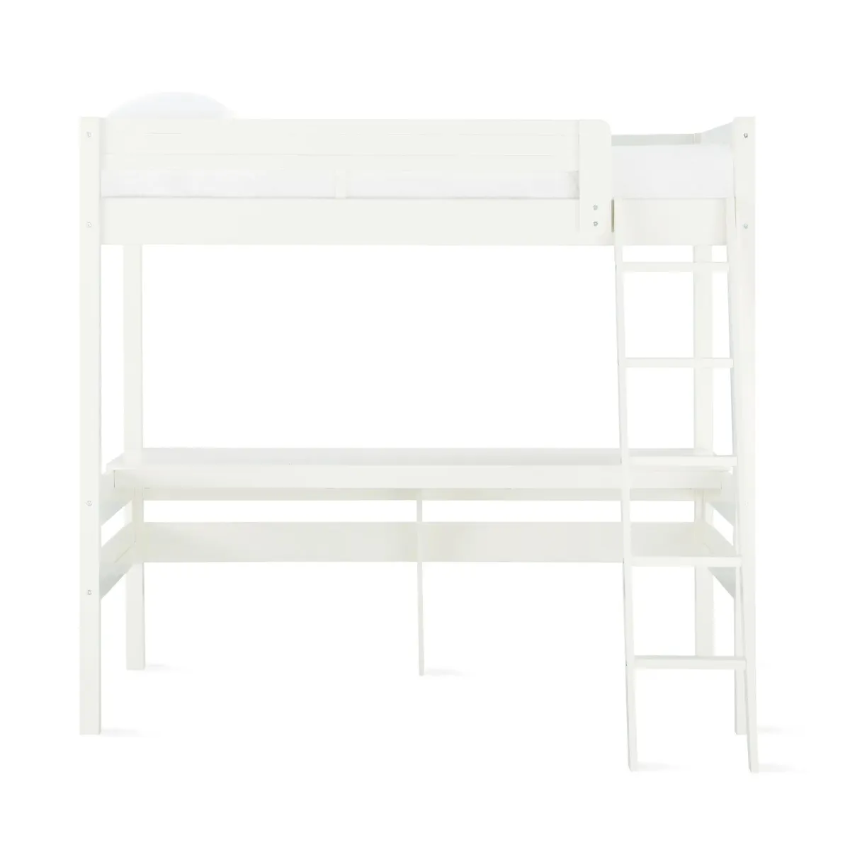 Harlan Twin Size Loft Bed with Desk and Ladder