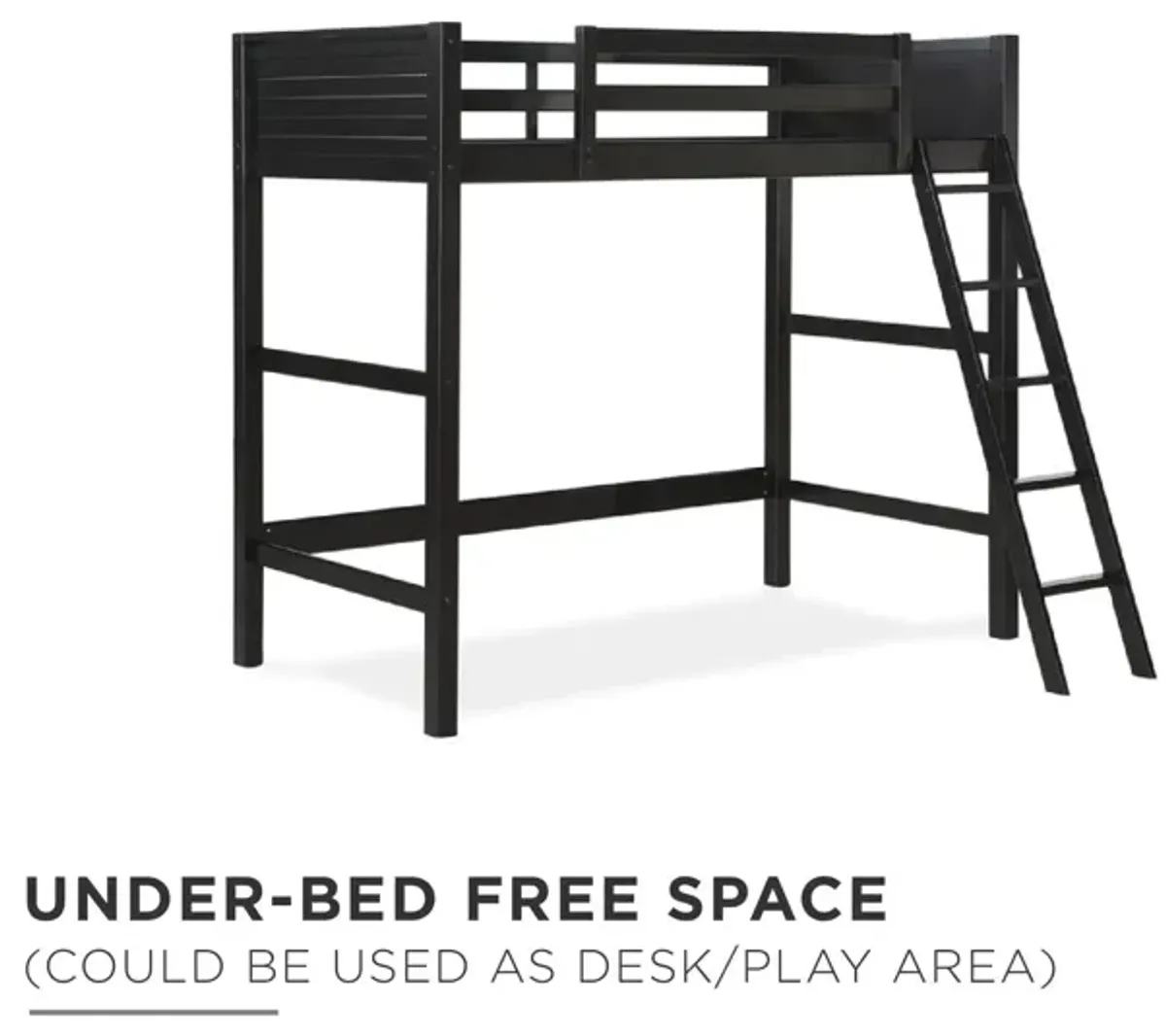 Kiarah Twin Loft Bed with Ladde