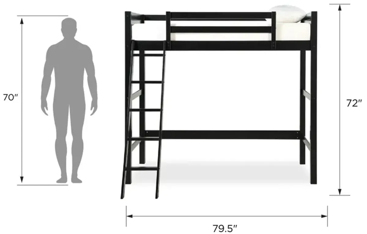 Kiarah Twin Loft Bed with Ladde