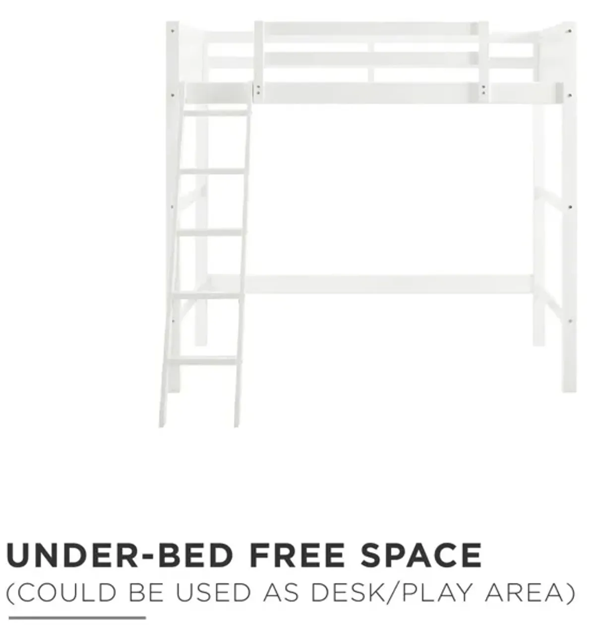 Kiarah Twin Loft Bed with Ladde