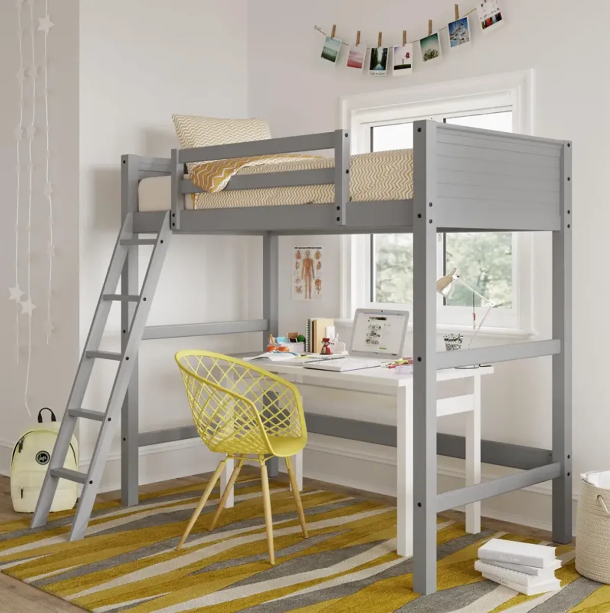 Kiarah Twin Loft Bed with Ladde