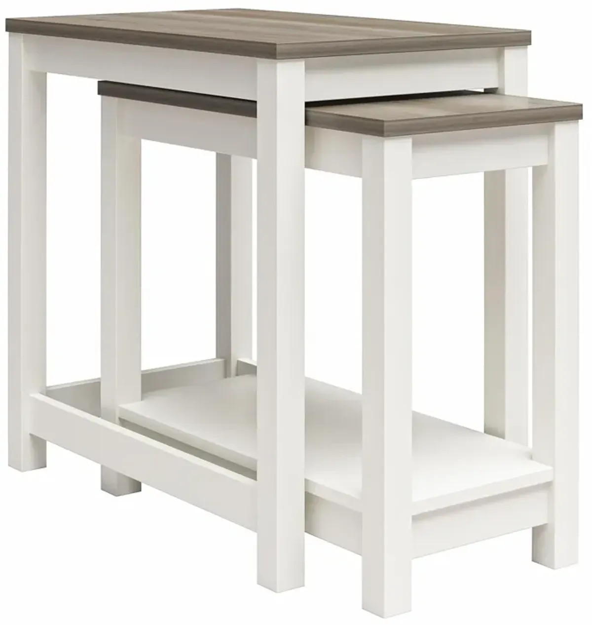 Chapel Hill Rustic Farmhouse Nesting Table 2-Piece Set