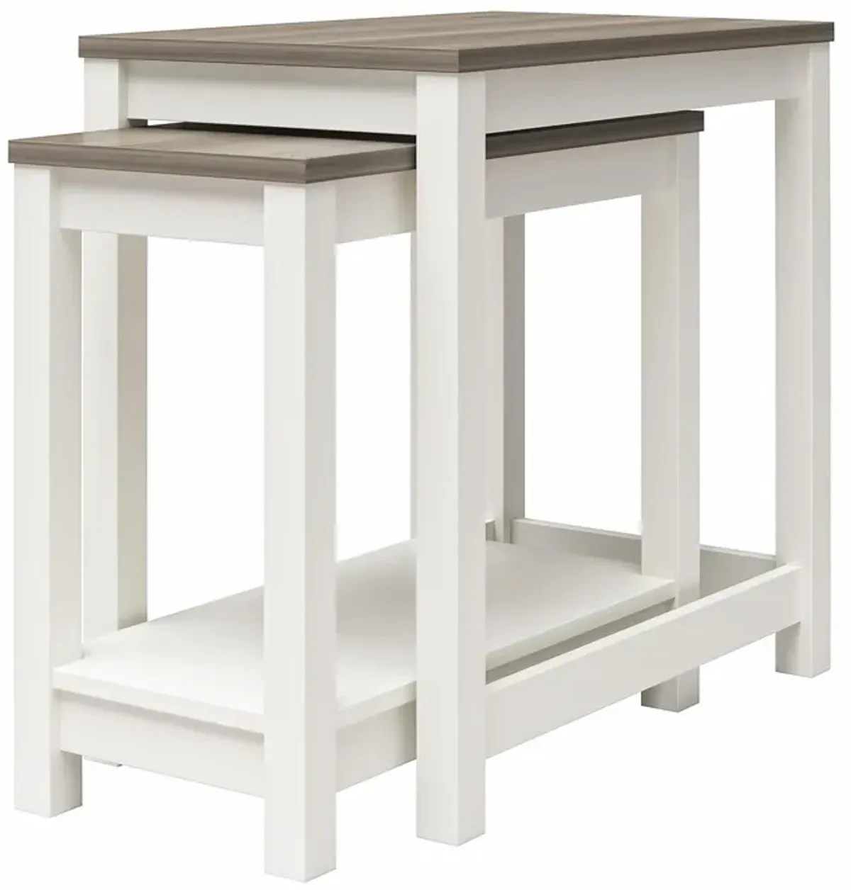 Chapel Hill Rustic Farmhouse Nesting Table 2-Piece Set