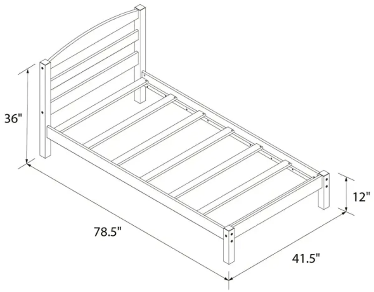 Braylon Wooden Bed Frame with Wood Slats