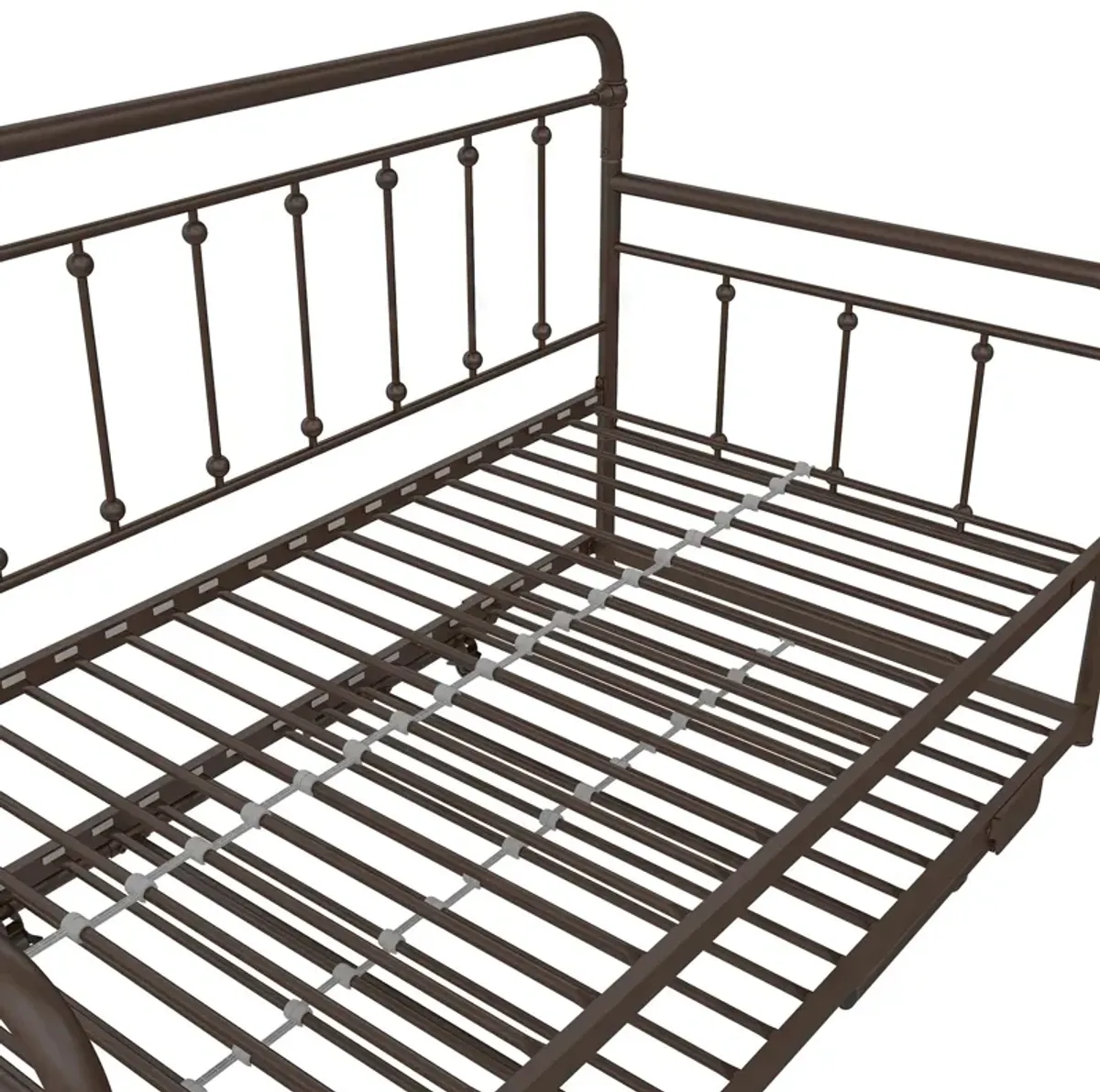 Locky Metal Daybed with Pop Up Trundle Bed