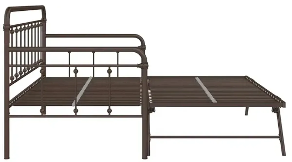 Locky Metal Daybed with Pop Up Trundle Bed