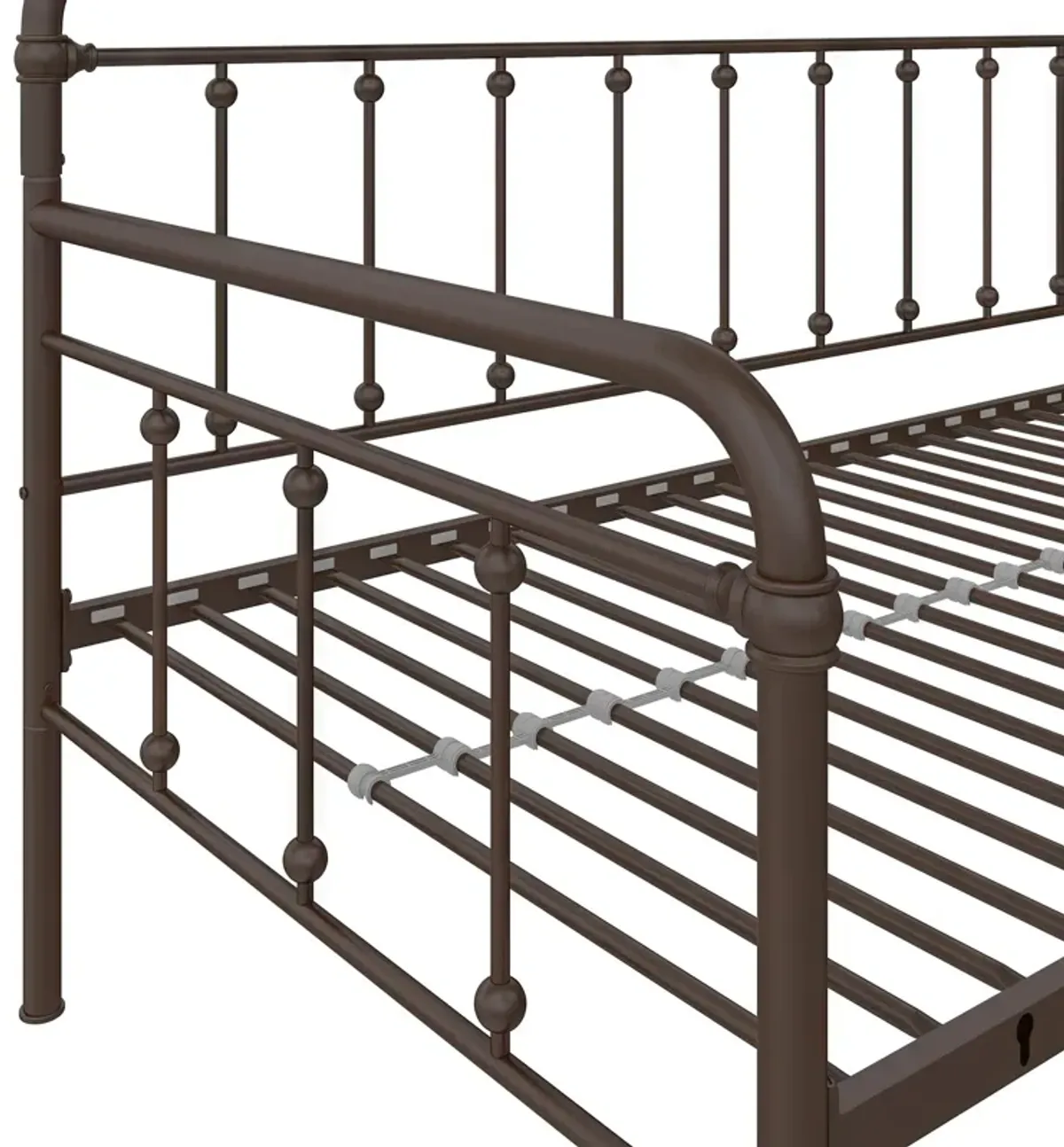 Locky Metal Daybed with Pop Up Trundle Bed