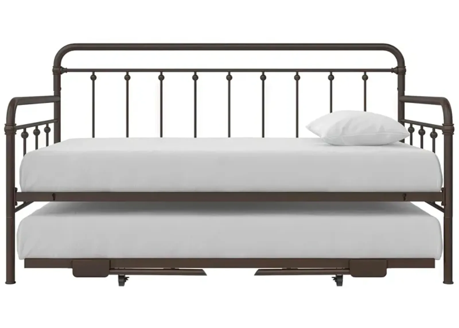 Locky Metal Daybed with Pop Up Trundle Bed