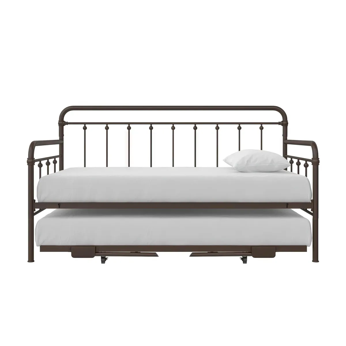 Locky Metal Daybed with Pop Up Trundle Bed