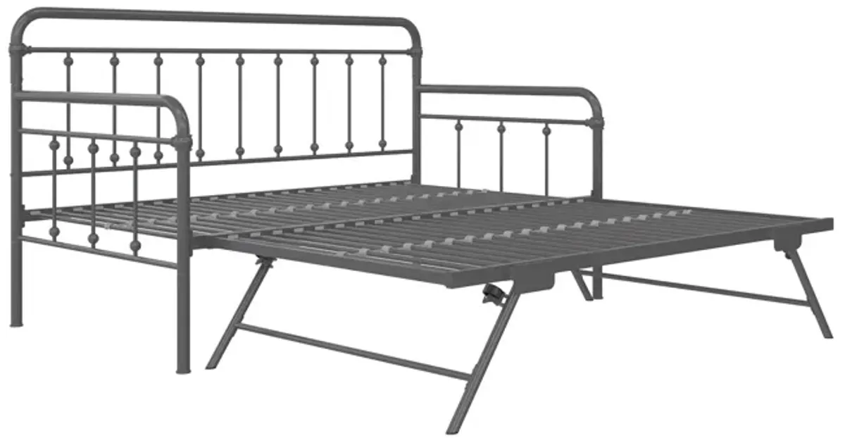 Locky Metal Daybed with Pop Up Trundle Bed