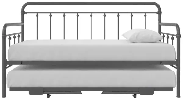 Locky Metal Daybed with Pop Up Trundle Bed