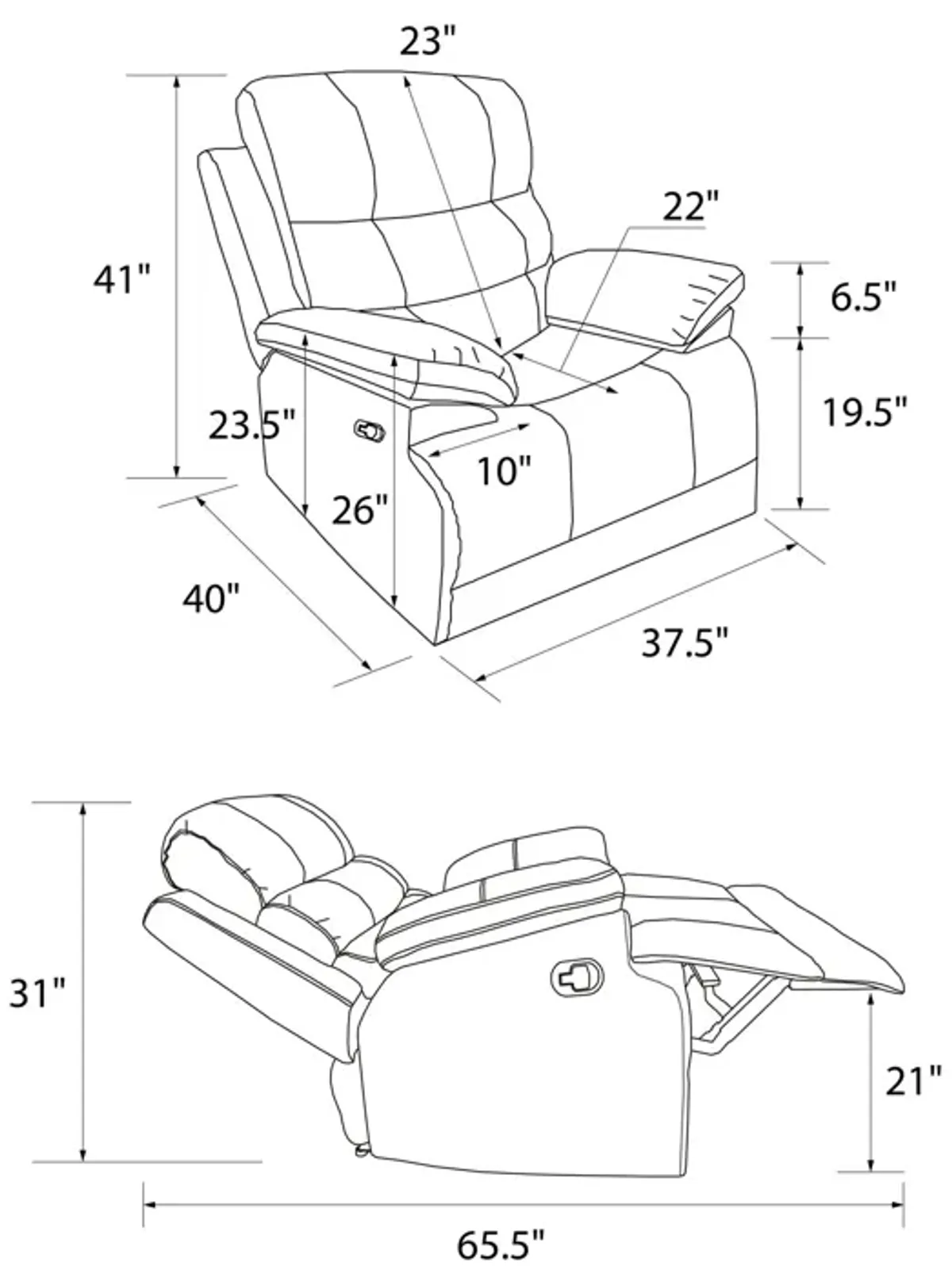 McAllen Textured Recliner Chair