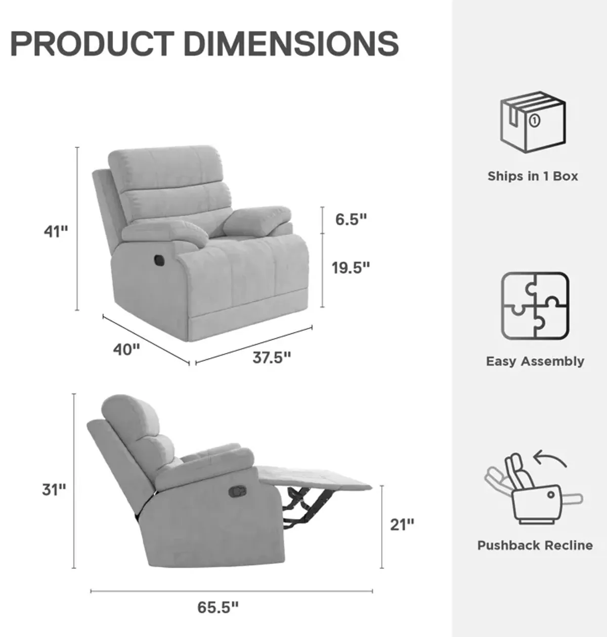 McAllen Textured Recliner Chair