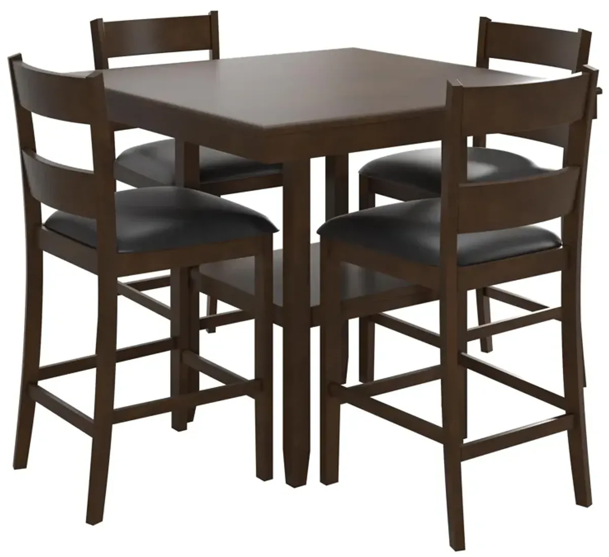 DHP Jerrie 5-Piece Counter Height Dining Set, Espresso