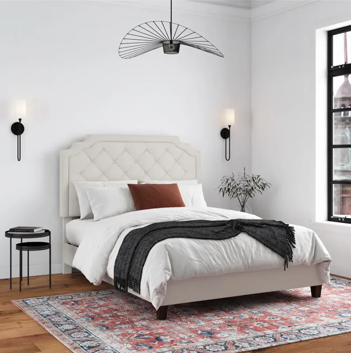 Eloise Chenille Upholstered Platform Bed