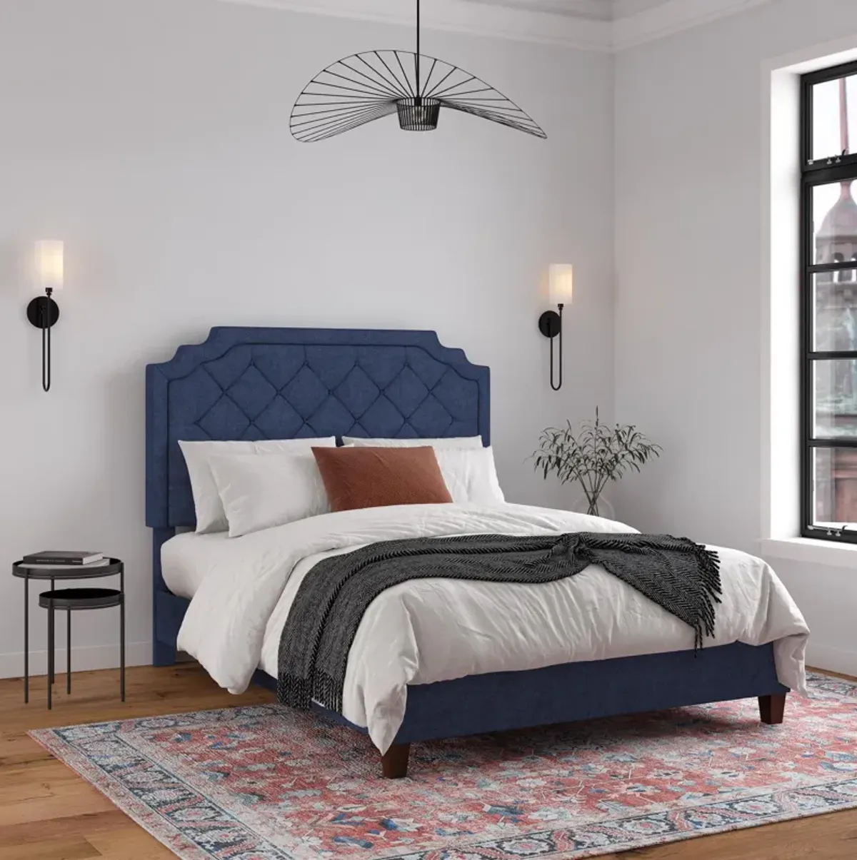 Eloise Chenille Upholstered Platform Bed