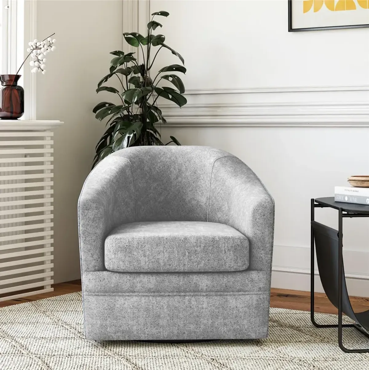 Remily Textured Swivel Accent Chair