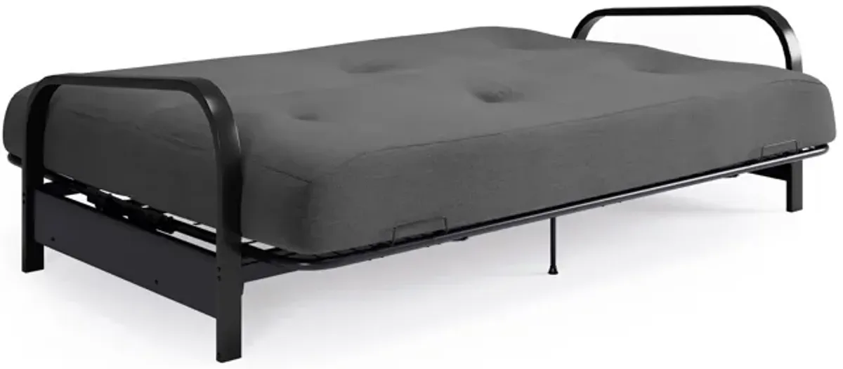 Cleo Black Metal Arm Full Size Futon Frame