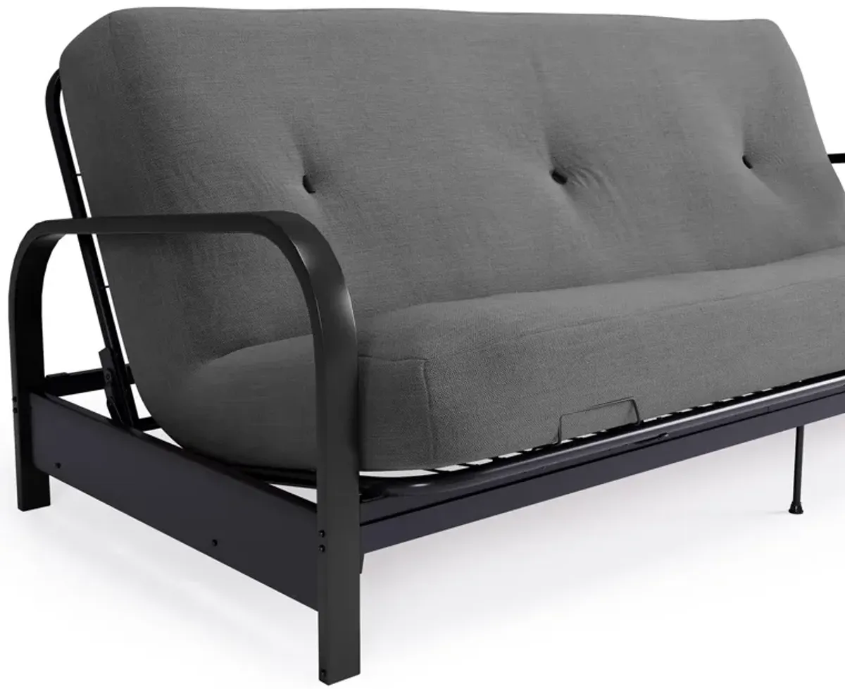 Cleo Black Metal Arm Full Size Futon Frame