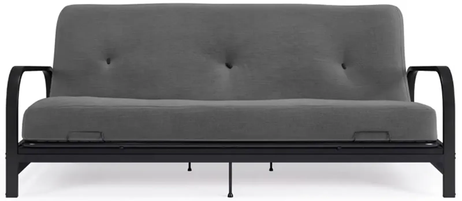 Cleo Black Metal Arm Full Size Futon Frame