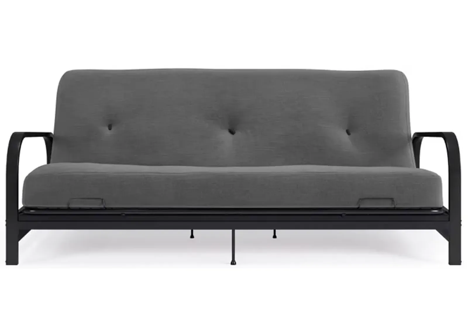 Cleo Black Metal Arm Full Size Futon Frame