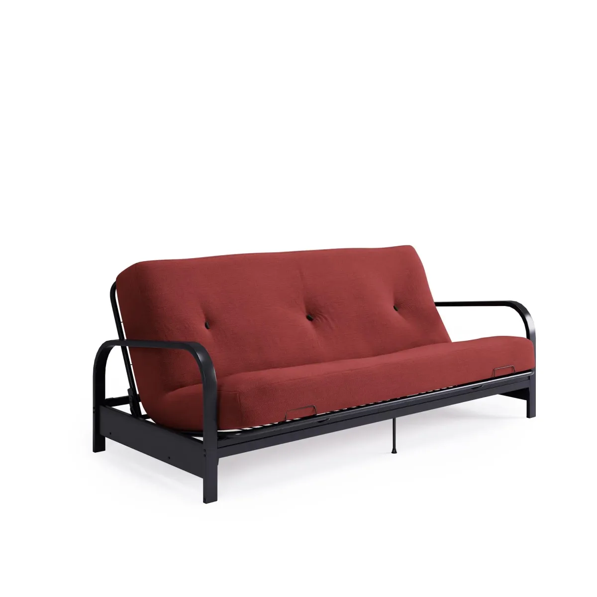 Cleo Black Metal Arm Full Size Futon Frame