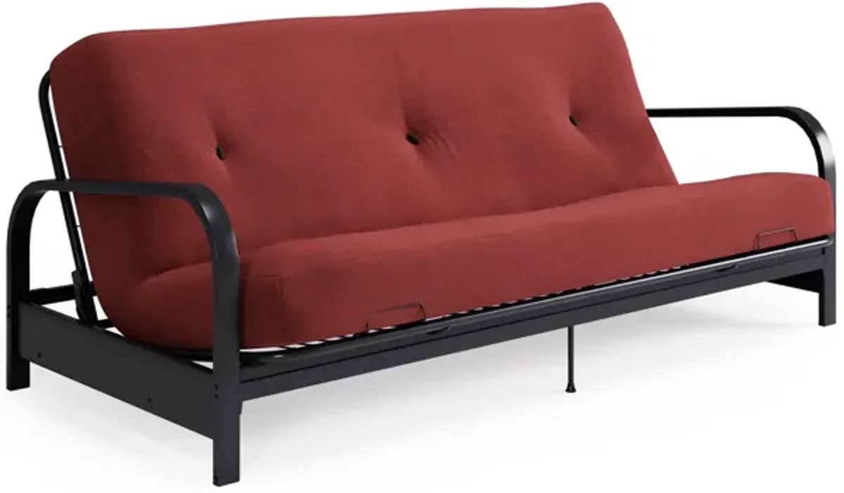 Cleo Black Metal Arm Full Size Futon Frame