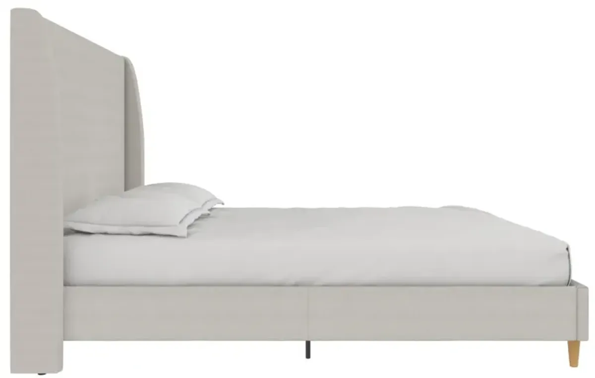 Tess Upholstered Bed with Wingback Headboard