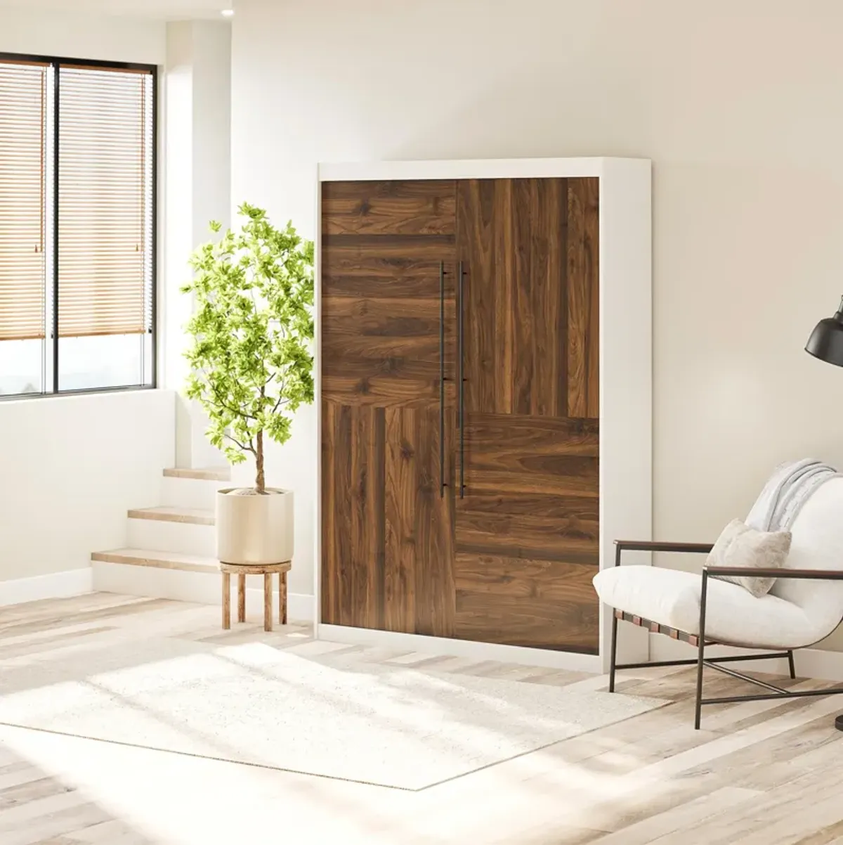 Pinnacle 2-Tone Murphy Bed with Decorative Door Front