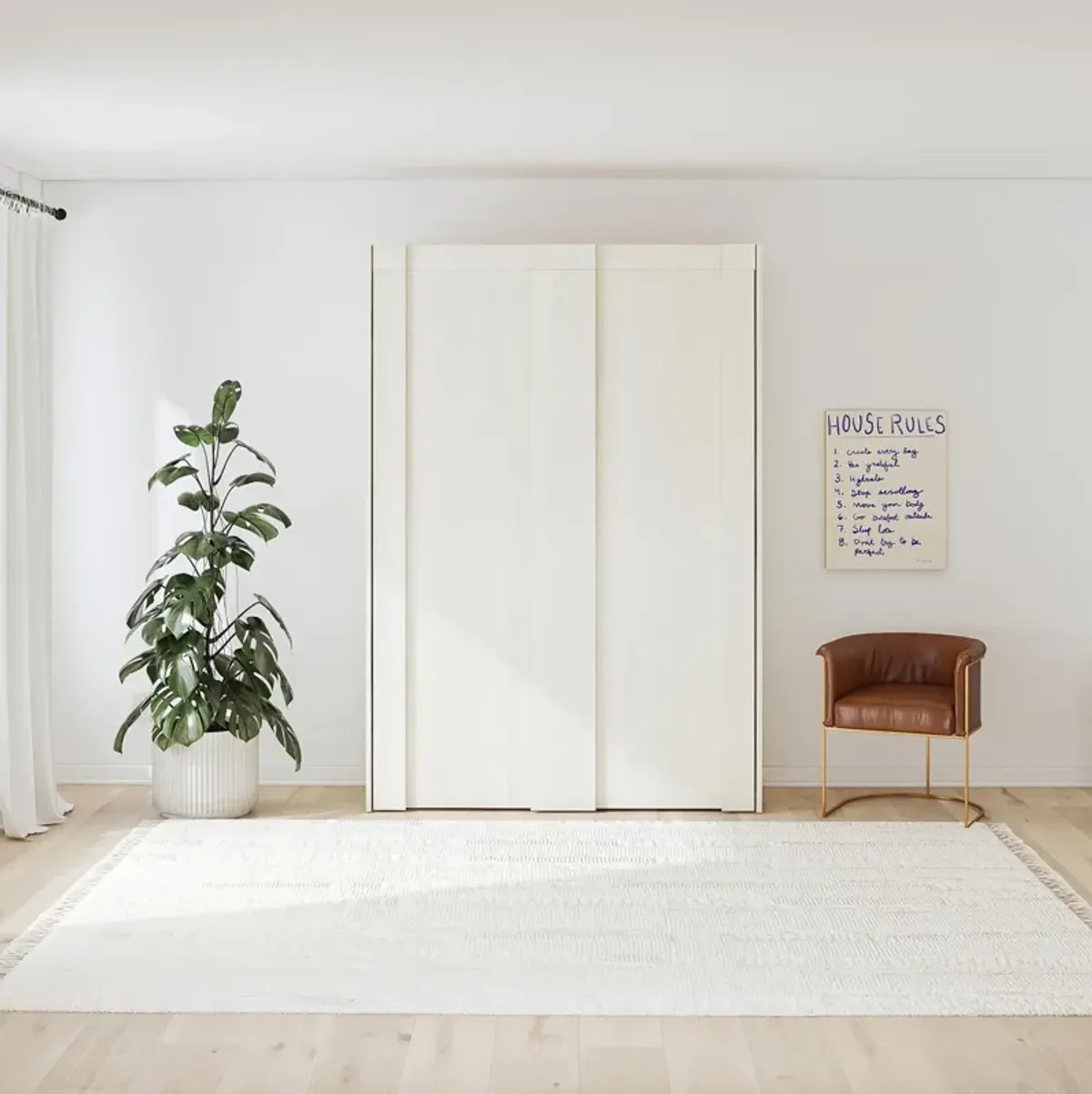 Greenwich Murphy Bed with Gallery Shelf and Touch Sensor LED Lighting