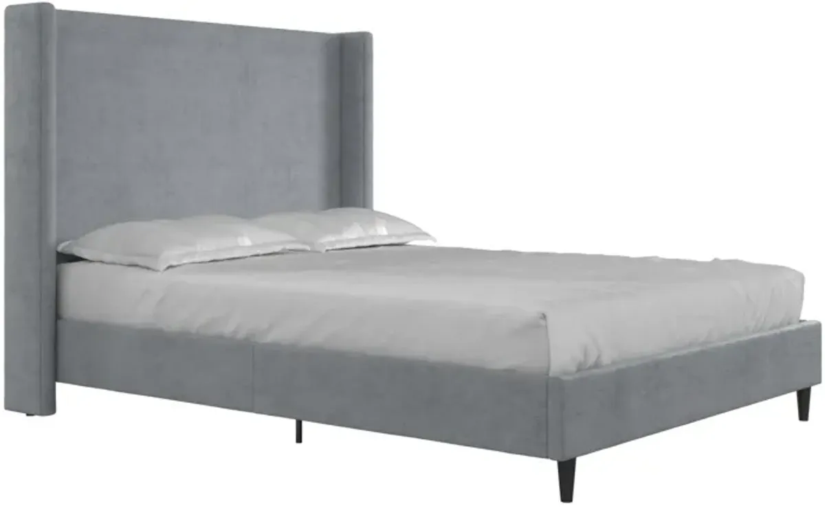 Eveline Upholstered Wingback Bed