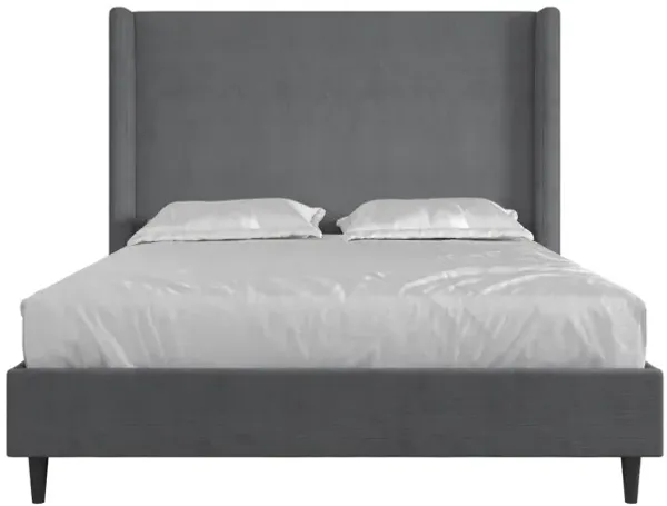 Eveline Upholstered Wingback Bed
