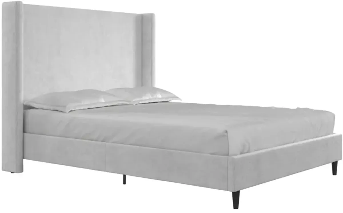 Eveline Upholstered Wingback Bed