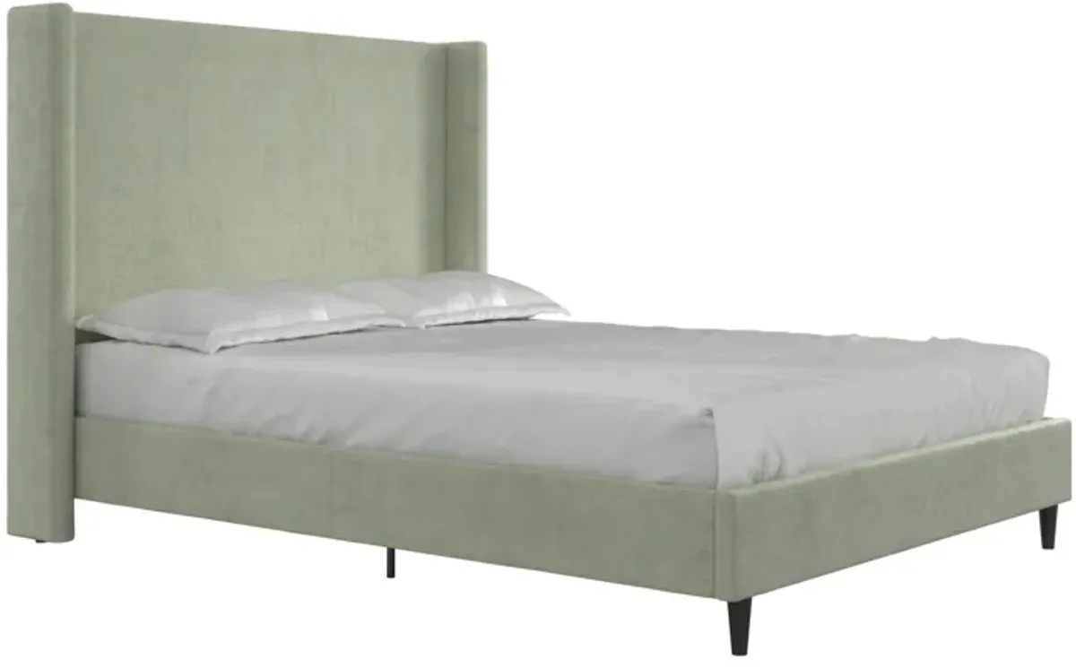 Eveline Upholstered Wingback Bed