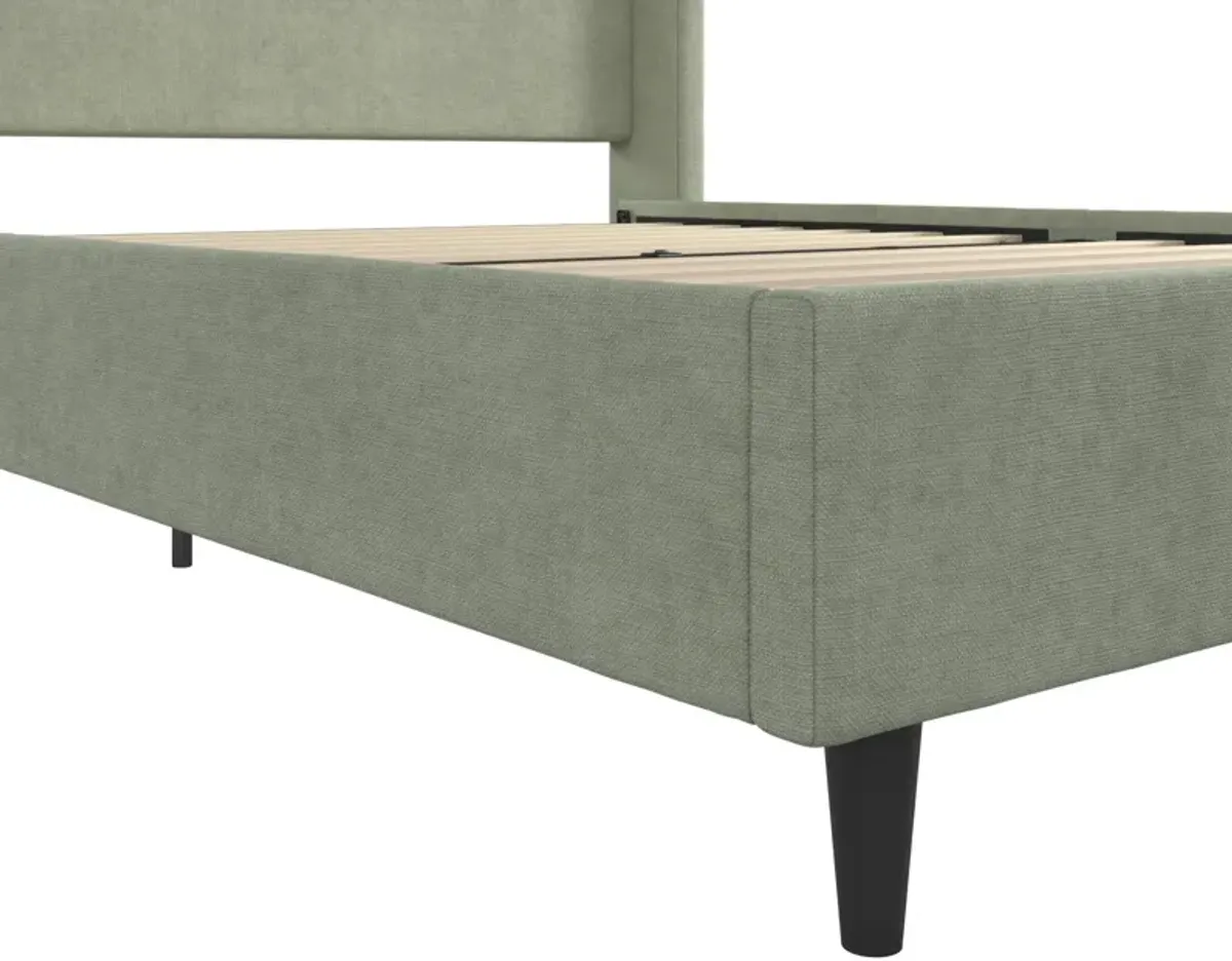 Eveline Upholstered Wingback Bed