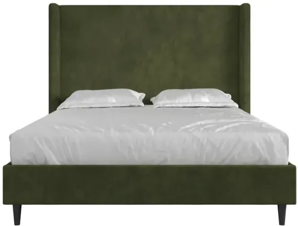 Eveline Upholstered Wingback Bed