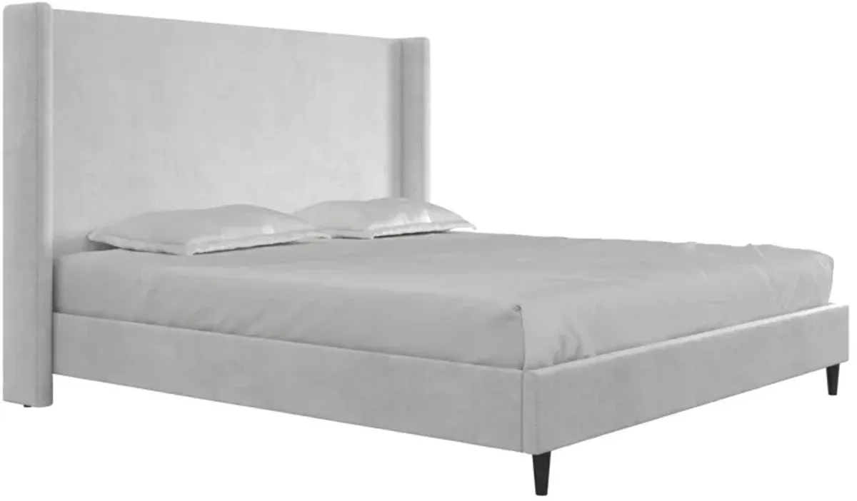 Eveline Upholstered Wingback Bed