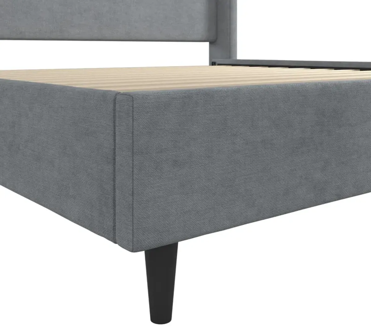 Eveline Upholstered Wingback Bed