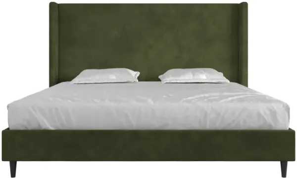 Eveline Upholstered Wingback Bed