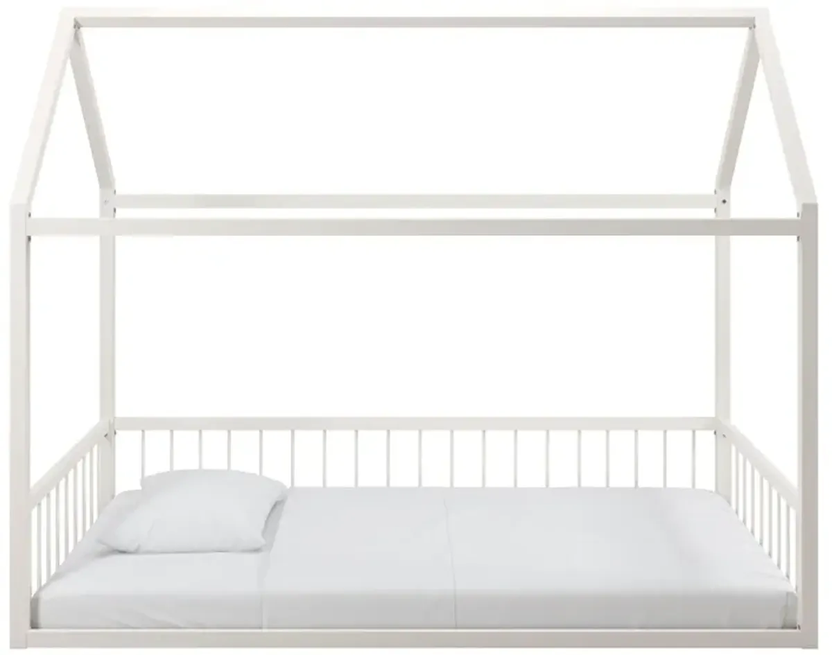 Skyler Metal House Bed with Rail