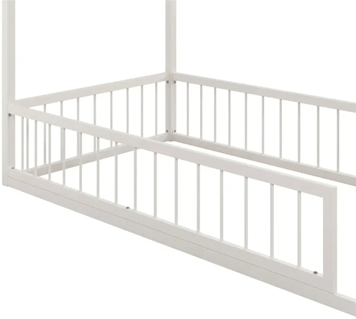 Skyler Metal House Bed with Rail