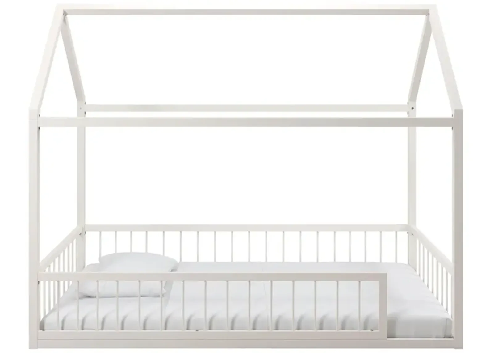 Skyler Metal House Bed with Rail