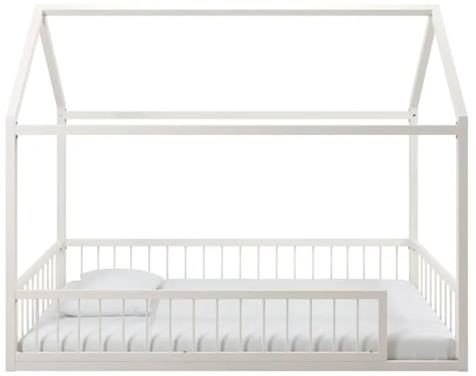 Skyler Metal House Bed with Rail