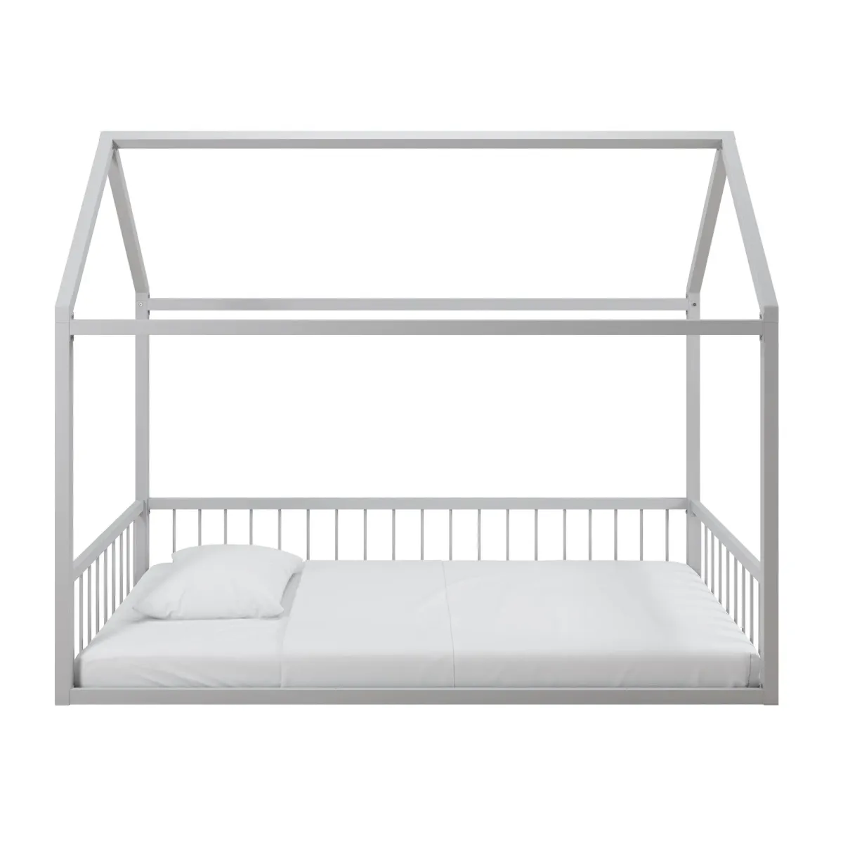 Skyler Metal House Bed with Rail