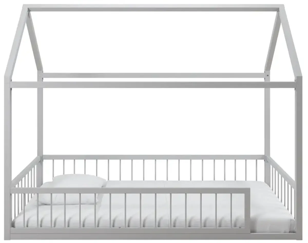 Skyler Metal House Bed with Rail