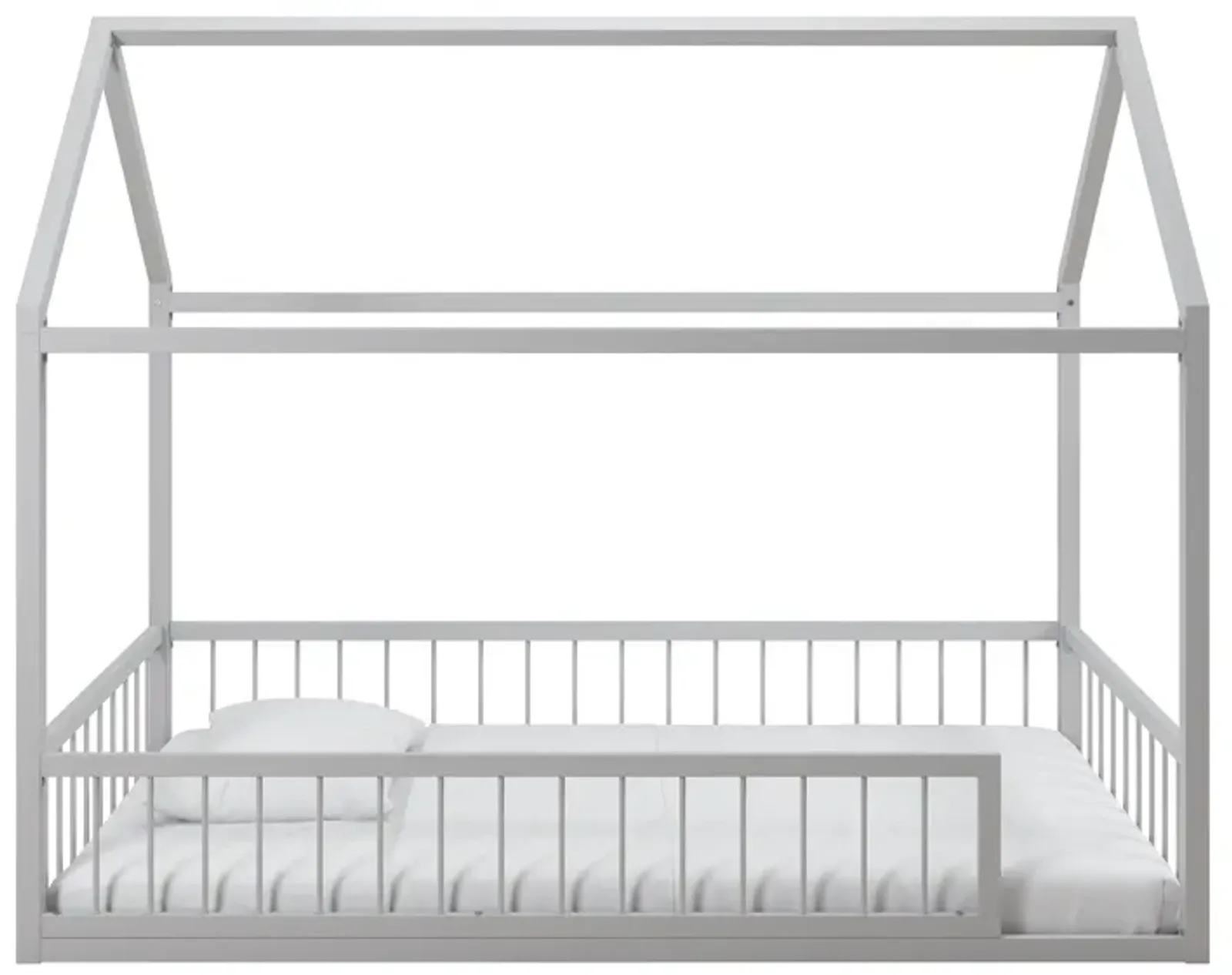 Skyler Metal House Bed with Rail