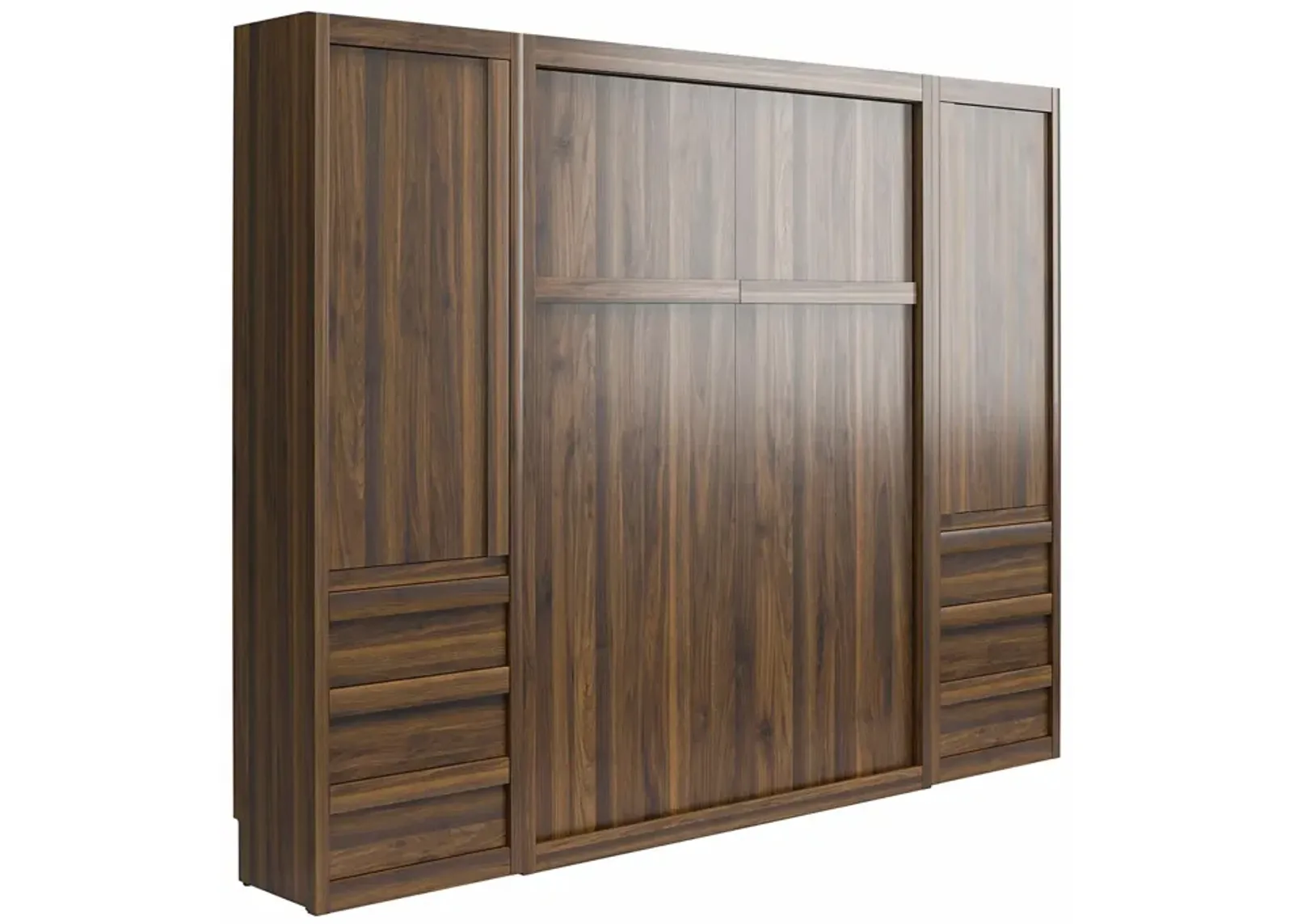 Paramount Murphy Bed with 2 Armoire Side Cabinets